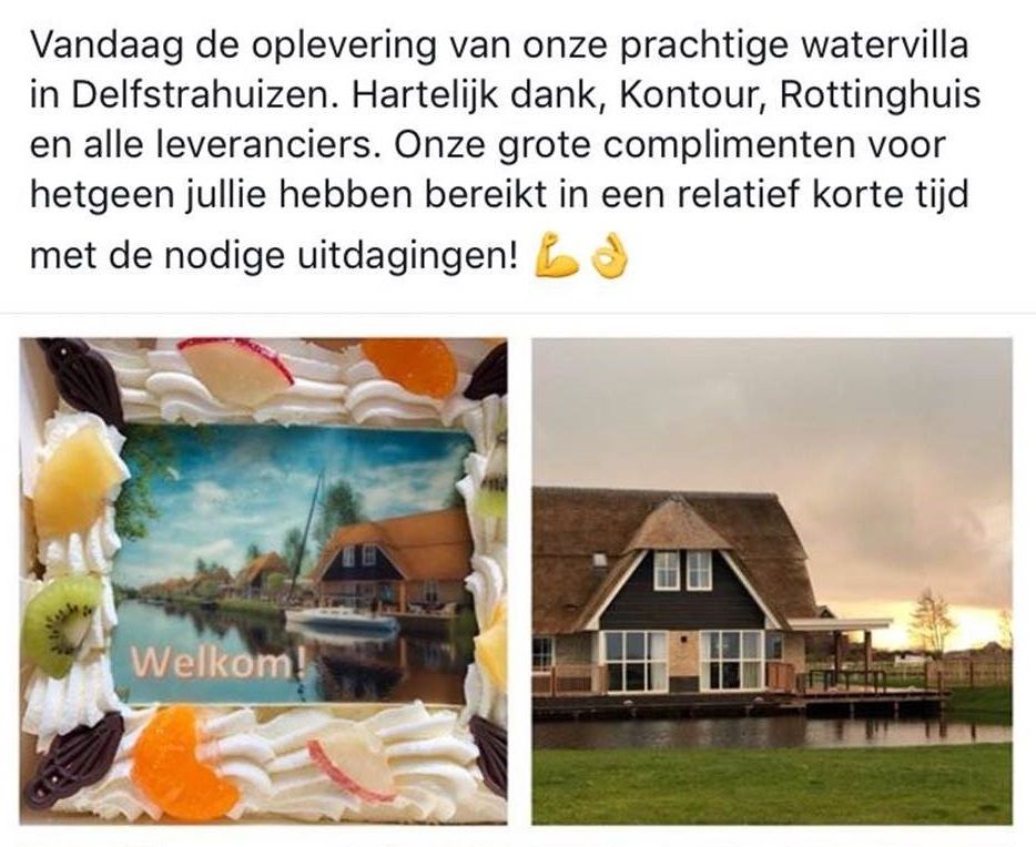 Compliment kopers nieuwbouw watervilla's friese meren Tjeukemeer